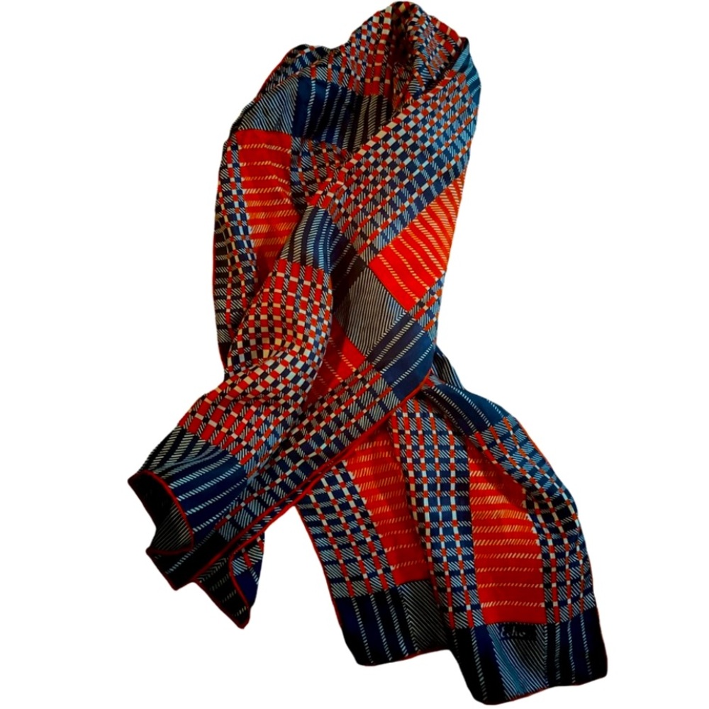 Vintage 1960’s 1970’s ECHO Oblong Head or Neck Scarf, Very Mod!